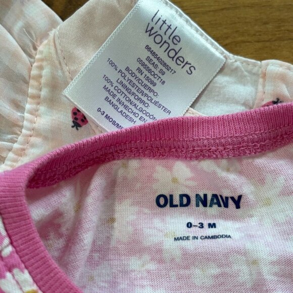 Baby Girls Clothes Lot 10 Piece Spring Summer Outfit Dresses Rompers 0-3 Months - Picture 5 of 16